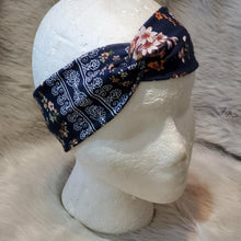 Load image into Gallery viewer, Tiny Wildflowers on Navy Blue Tiny Wildflowers on Navy Blue Snazzy headwear
