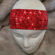 Load image into Gallery viewer, Red Faux Glitter Red Faux Glitter Snazzy headwear