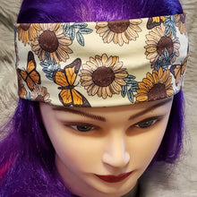 Load image into Gallery viewer, Sunflowers and Butterflies Sunflowers and Butterflies Snazzy headwear