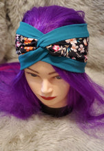 Load image into Gallery viewer, Floral Wrapped in Teal Floral Wrapped in Teal Snazzy headwear