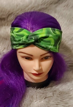 Load image into Gallery viewer, Green Liquid Satin Green Liquid Satin Snazzy headwear