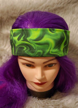 Load image into Gallery viewer, Green Liquid Satin Green Liquid Satin Snazzy headwear