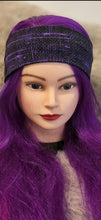 Load image into Gallery viewer, Faux Purple Burlap Faux Purple Burlap Snazzy headwear