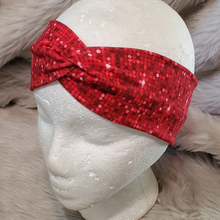 Load image into Gallery viewer, Red Faux Glitter Red Faux Glitter Snazzy headwear