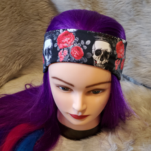 Load image into Gallery viewer, Royal Skulls and Roses Royal Skulls and Roses Snazzy Headwear