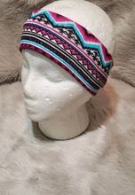 Load image into Gallery viewer, Pink and Blue Tribal Pink and Blue Tribal Snazzy headwear