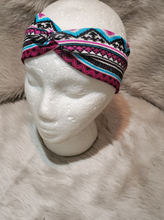 Load image into Gallery viewer, Pink and Blue Tribal Pink and Blue Tribal Snazzy headwear