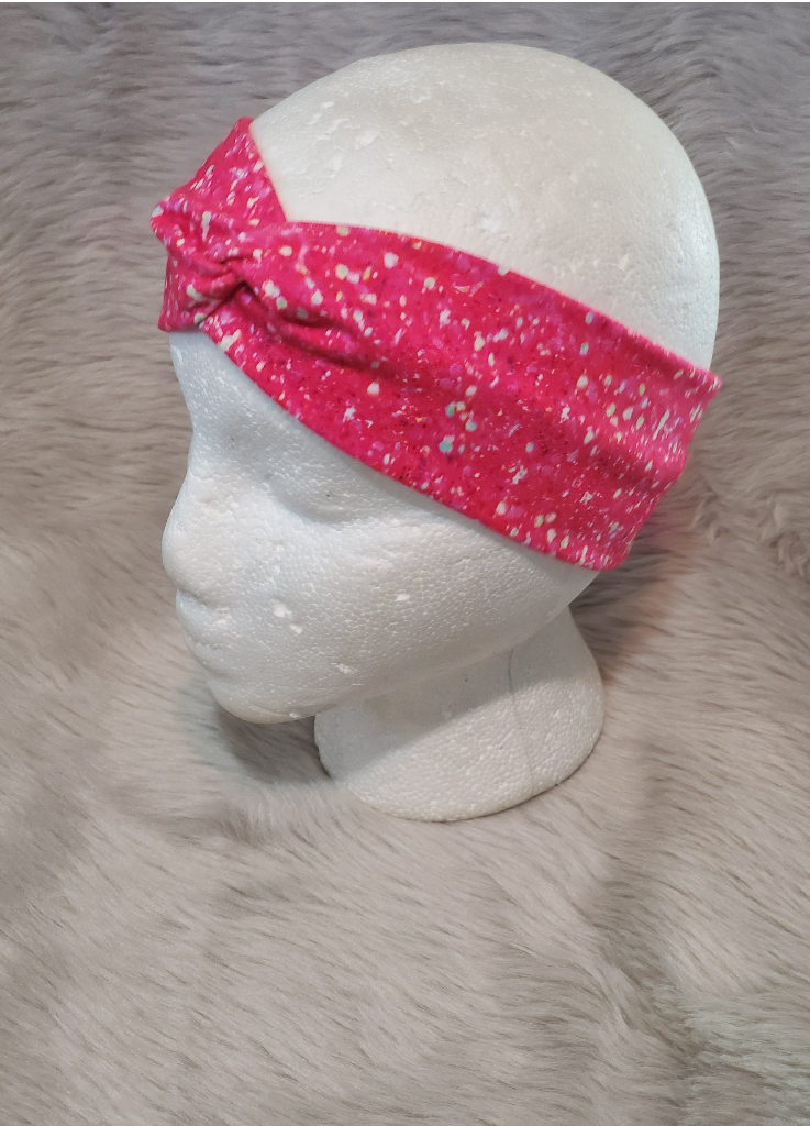 Lavishly Pink Faux Glitter Lavishly Pink Faux Glitter Snazzy headwear
